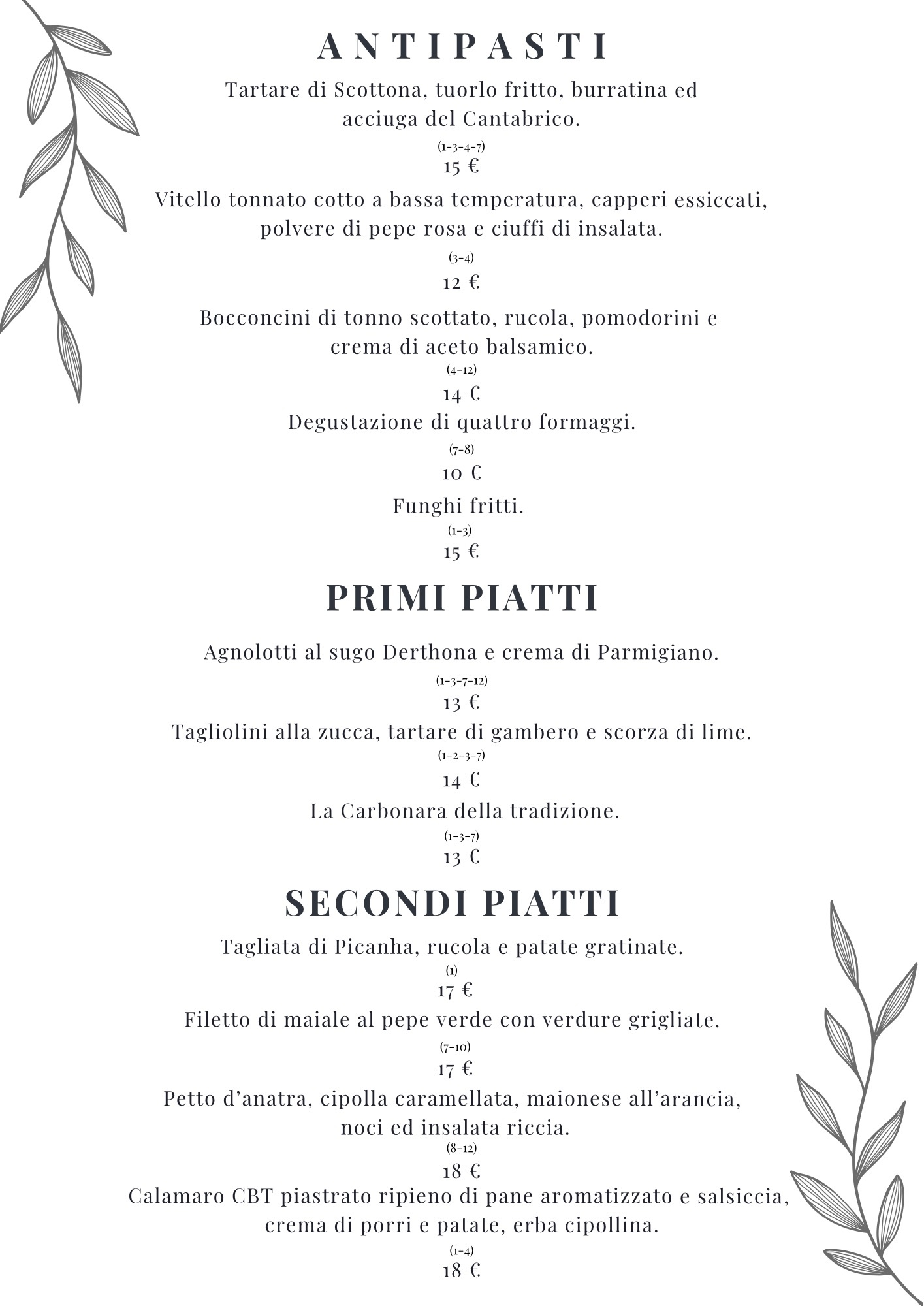 Menù